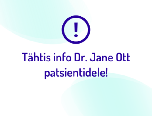 Muudatus Dr. Jane Ott töökorralduses alates 01.09.2024